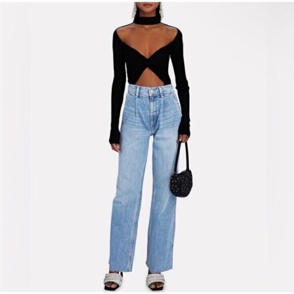 RE/DONE Utility Loose Jeans Sz 32 Vintage Fade Denim High Rise NWT $395 - Picture 4 of 12